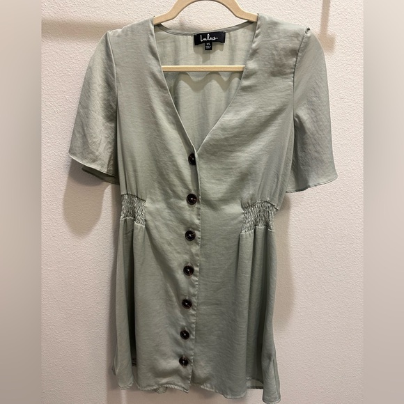 Lulus Dresses & Skirts - Lulu's Light Green Button-Up Dress